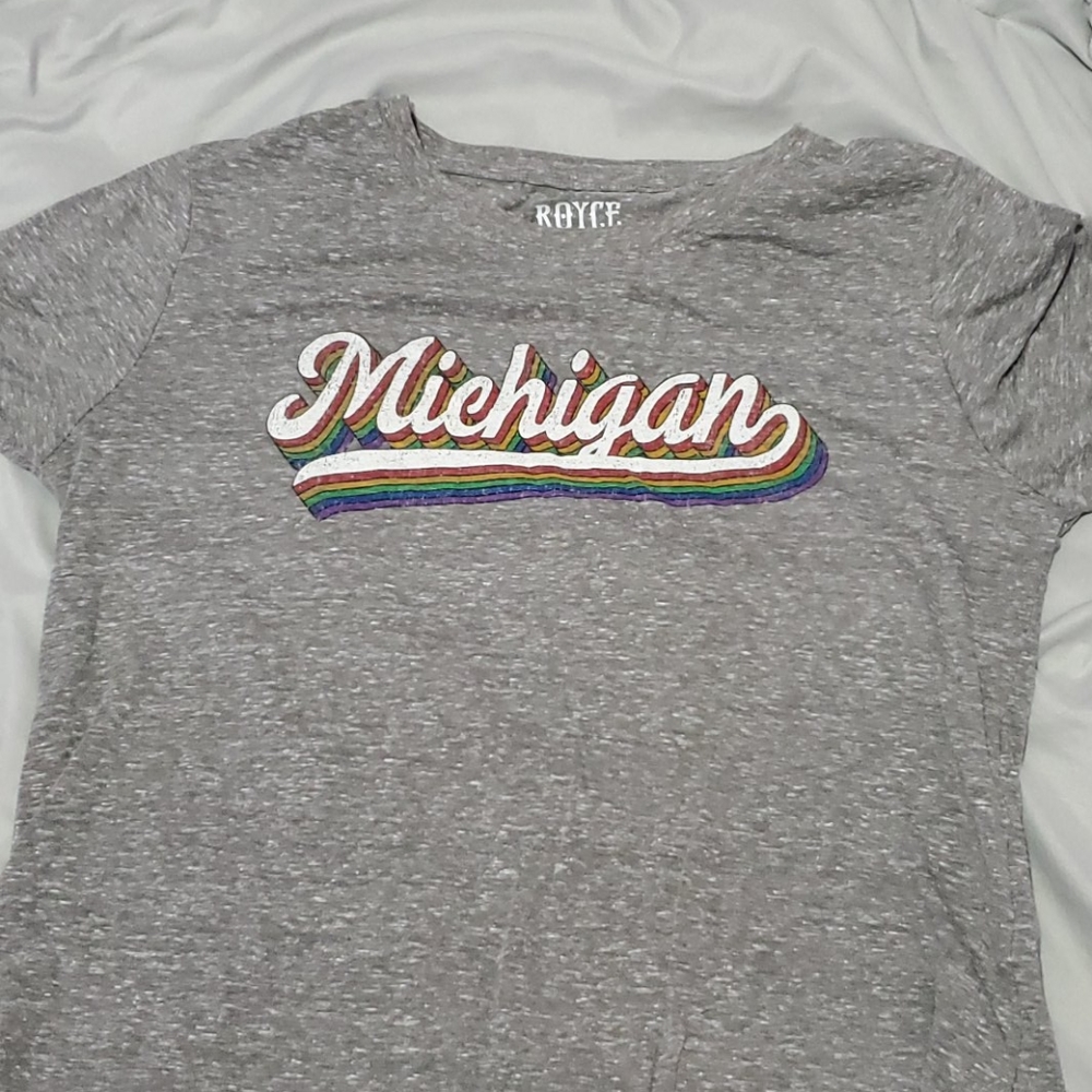 Womens michigan rainbow shirt